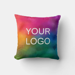 Create Your Own Add Business Company Logo Template Throw Pillow