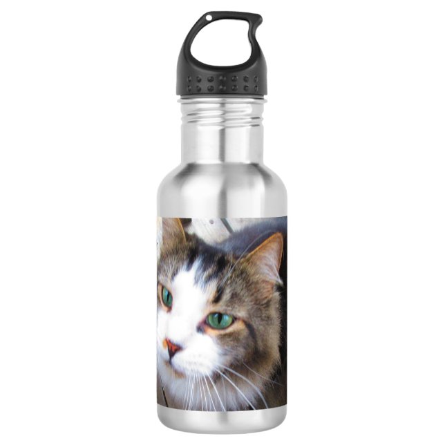 Create Your Own Add Photo Custom Stainless Steel Water Bottle (Front)