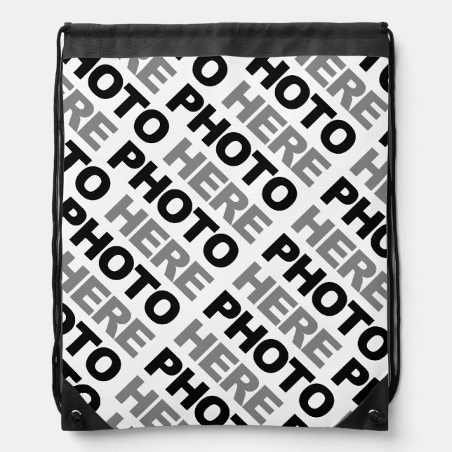 Create your own add photo Drawstring Backpack (Front)