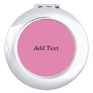 Create Your Own Add Text Template Pink Compact Mirror