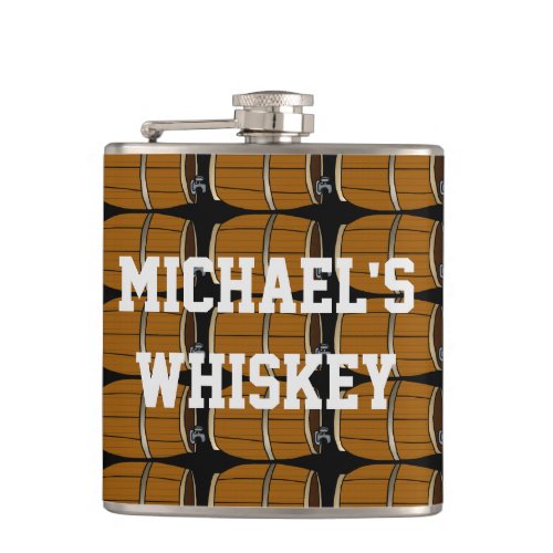 Create Your Own Add Your Name Whiskey Barrel Hip Flask