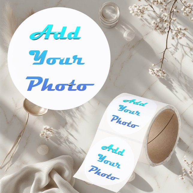 Create Your Own Add Your Photo Personalized Classic Round Sticker (Create your own Personalized Design Sticker)