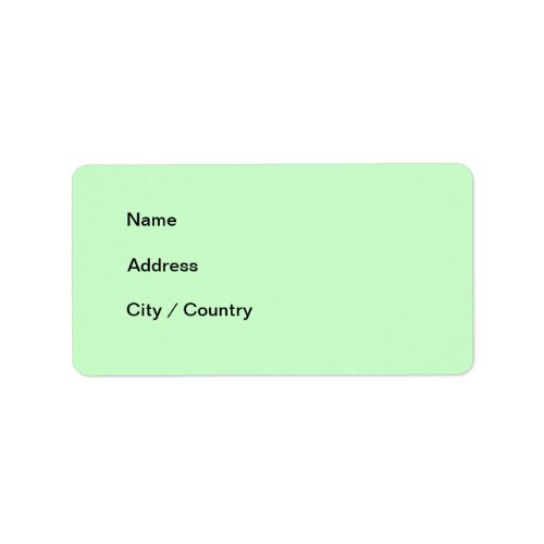 Create Your Own Address Label Green