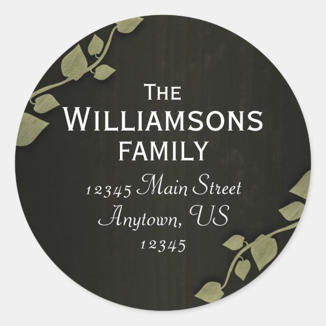 Create Your Own Address Label (old wood and ivy) (Front)