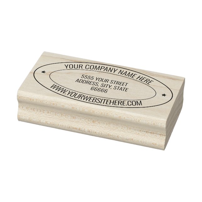 Create Your Own Address Oval Rubber Stamp Template (Stamp)