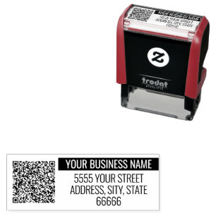 Create Your Own Address QR Code Stamp Template