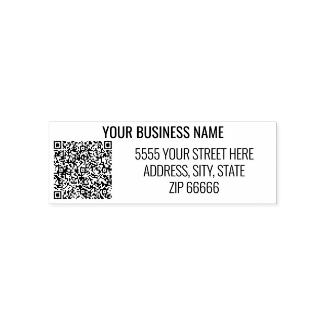 Create Your Own Address QR Code Stamp Template (Design)