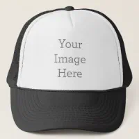 DIY Trucker Hat, Custom Text, Name, Monogram, Zazzle