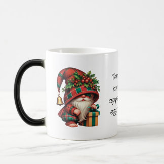 Create Your Own Adorable Christmas Plaid Gnome Color Morph Mug