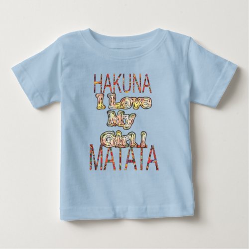 Create Your Own Africa Vintage Colors Hakunamatata Baby T_Shirt