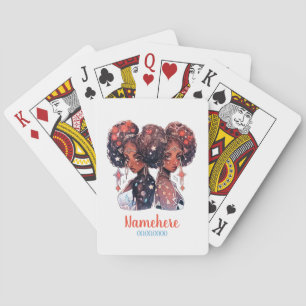 Create Your Own African American Woman Gemini Poker Cards