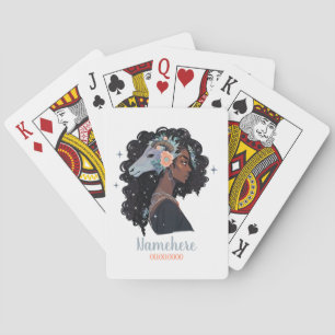 Create Your Own African American Woman Sagittarius Poker Cards