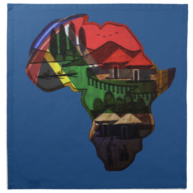 Create Your Own African Continent Customize  Napkin (Front)