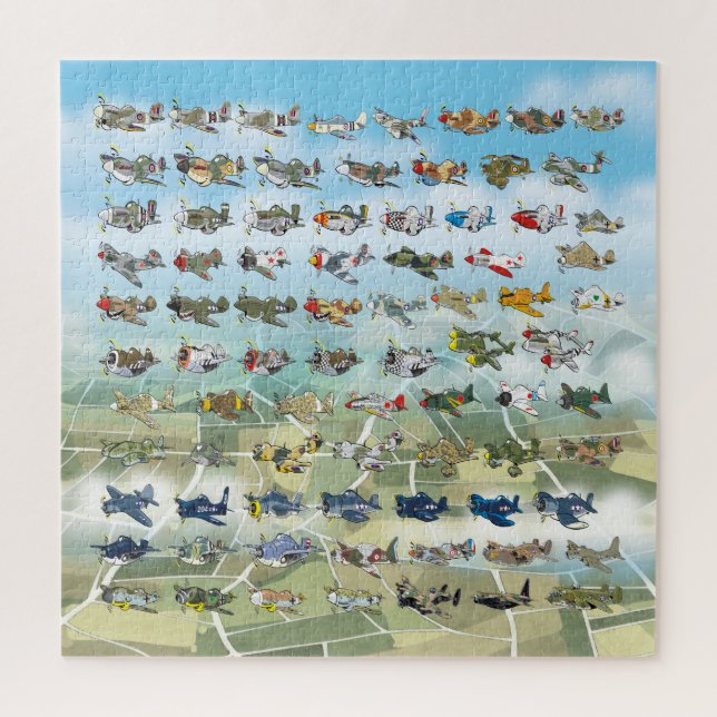 create your own airplane caricature jigsaw puzzle (Vertical)