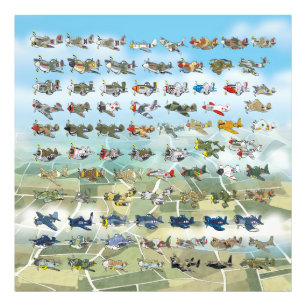 create your own airplane caricature photo print