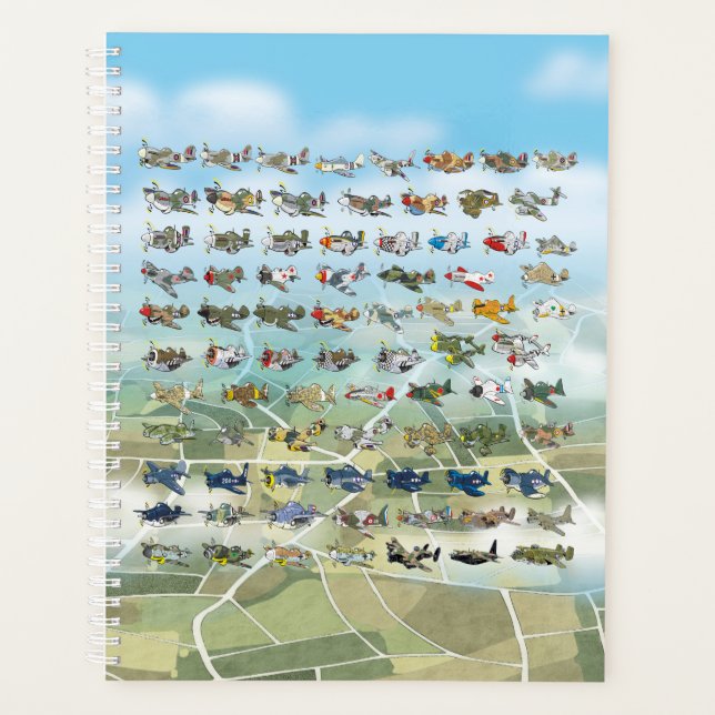 create your own airplane caricature planner (Front)