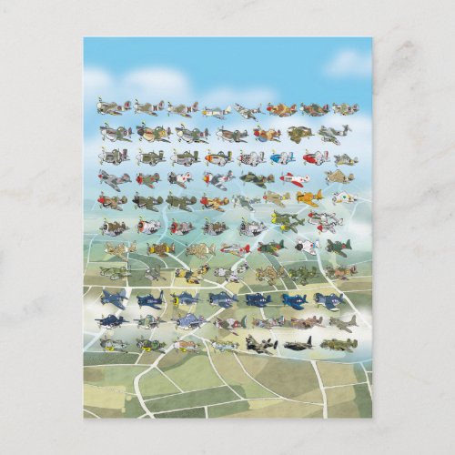 create your own airplane caricature postcard
