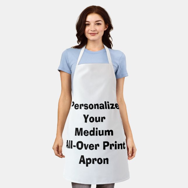 Create Your Own All-Over Print Apron, Medium Apron (Worn)