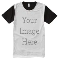 Create Your Own All Over Printed Panel T Shirt Zazzle