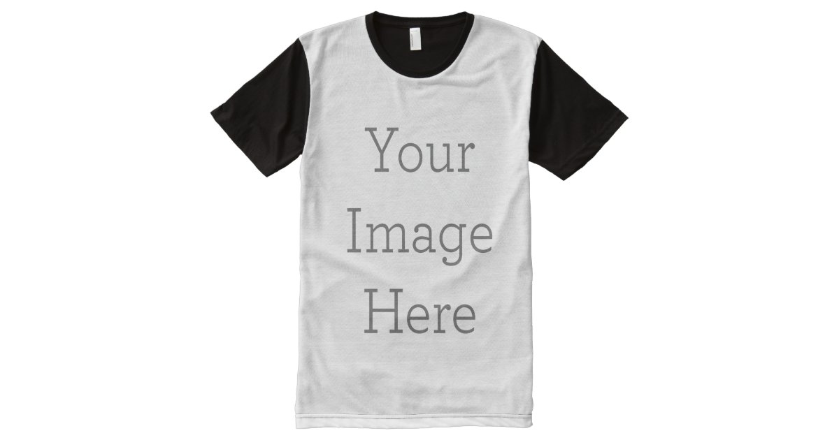 Create Your Own All Over Printed Panel T Shirt Zazzle Com