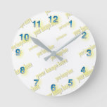 Create Your Own Amazing Image Template Round Clock at Zazzle