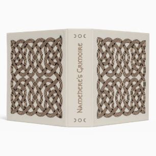 Create Your Own Amber Brown Celtic Knotwork 3 Ring Binder