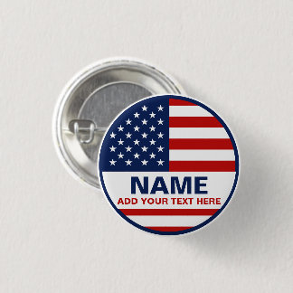Create Your Own American Flag Election Button