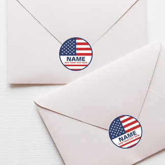 Create Your Own American Flag Election Classic Round Sticker