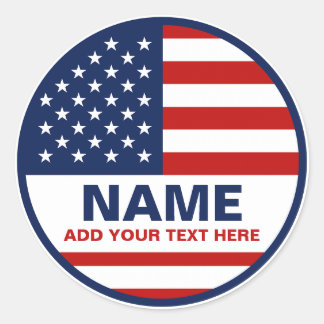 Create Your Own American Flag Election Classic Round Sticker