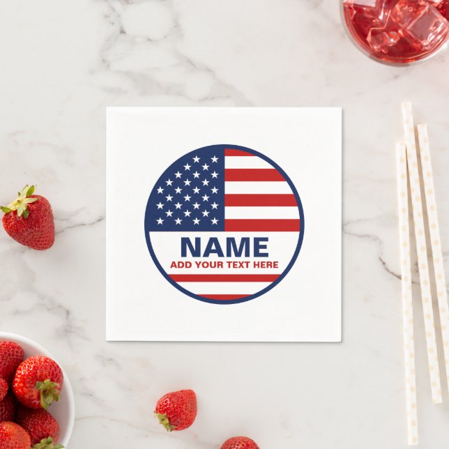 Create Your Own American Flag Election   Napkins (Insitu)