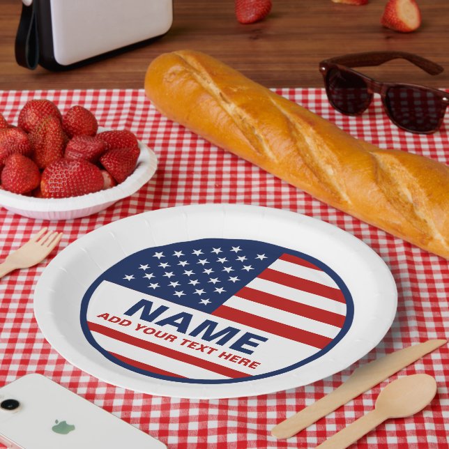Create Your Own American Flag Election   Paper Plates (Picnic)