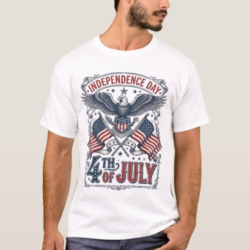 Create Your Own American Independence Day Sketched T-Shirt