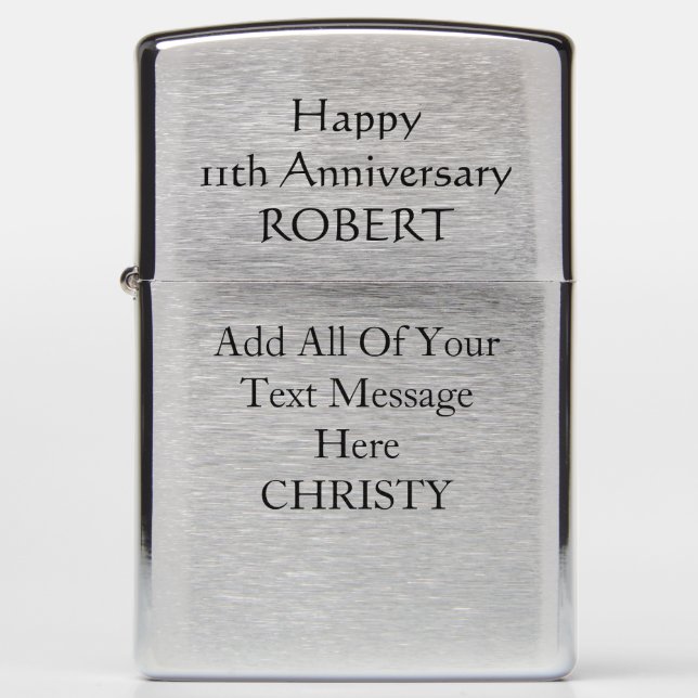 Create Your Own Anniversary Zippo Lighter (Front)