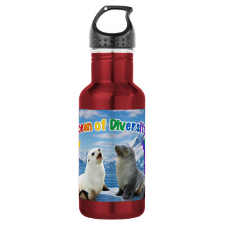 Create Your Own Antarctic Wildlife Stainless Steel Water Bottle