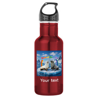 Create Your Own Antarctic Wildlife Stainless Steel Water Bottle