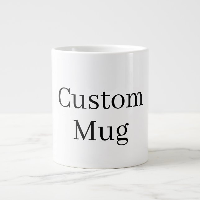 Create Your Own Any Photo Image Logo Custom Giant Coffee Mug (Front)