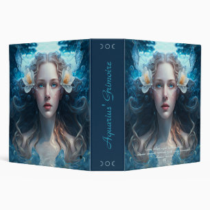 Create Your Own Aquarius Sun Sign Zodiac Goddess 3 Ring Binder