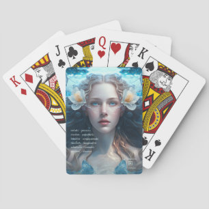 Create Your Own Aquarius Sun Sign Zodiac Goddess Poker Cards