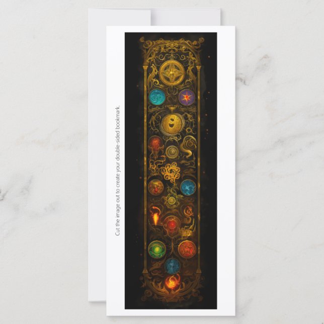Create Your Own Archaic Gold Bookmark Card (Front)