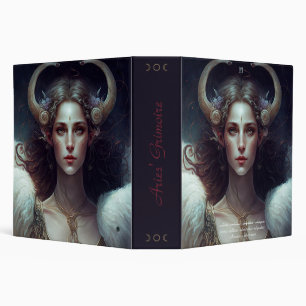 Create Your Own Aries Sun Sign Zodiac Goddess 3 Ring Binder