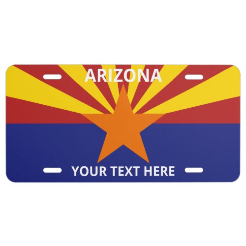 Create Your Own Arizona Flag  License Plate