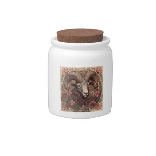 Create Your Own Art Nouveau Aries Zodiac Wish Jar