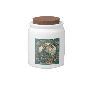 Create Your Own Art Nouveau Capricorn Wish Jar
