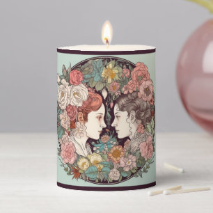 Create Your Own Art Nouveau Gemini Zodiac Pillar Candle