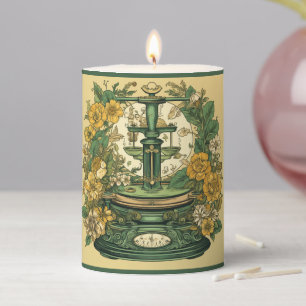 Create Your Own Art Nouveau Libra Zodiac Pillar Candle