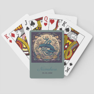 Create Your Own Art Nouveau Scorpio Zodiac Poker Cards
