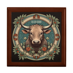 Create Your Own Art Nouveau Taurus Zodiac Gift Box