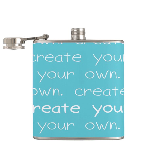 Create Your Own Art, Photo or Text Design Flask (Opened)