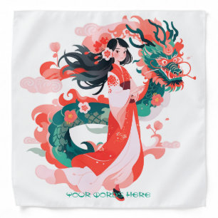Create Your Own Asian Chinese Dragon Girl Bandana