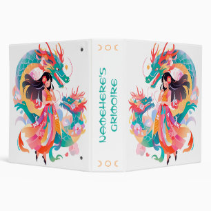 Create Your Own Asian Chinese Dragons Maiden 3 Ring Binder